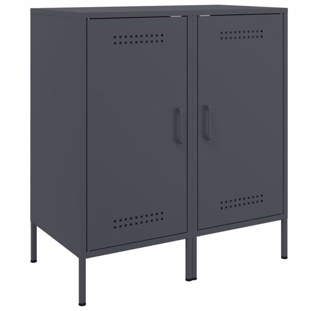Credenze 2 pz Antracite 36x39x79 cm in Acciaio
