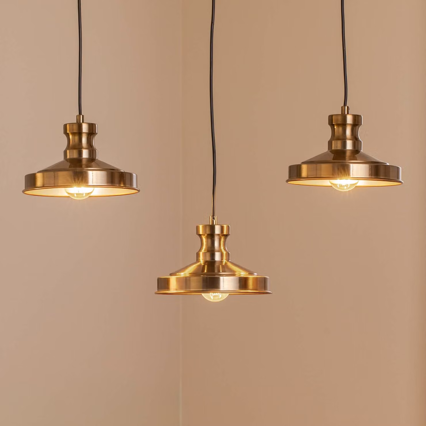 Lampada a sospensione Berceste 9263 Opviq, dimmerabile, Ottone / Oro, Soggiorno / Sala da pranzo, Metallo, Lampada a sospensione