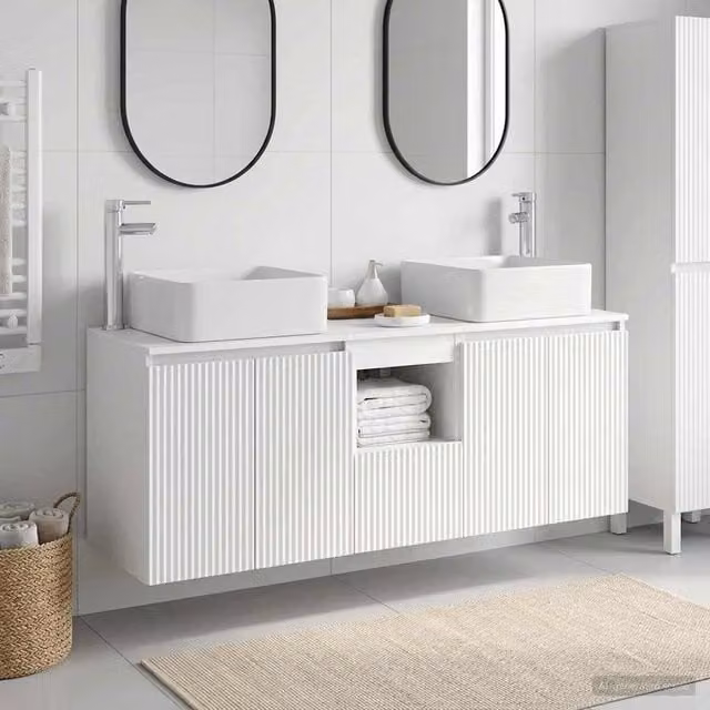 Set di Armadi da Bagno 3 pz Bianco 49,5 x 41 x 63 cm 3405637