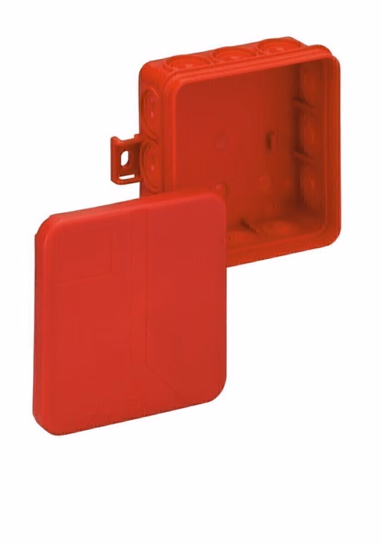 Scatola di giunzione rossa - Scatola di montaggio piatta 85x85mm i 12 SB-L