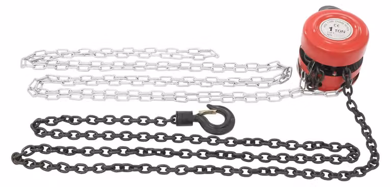 Catena a mano, capacità di sollevamento 1T, altezza massima 3 m, rosso