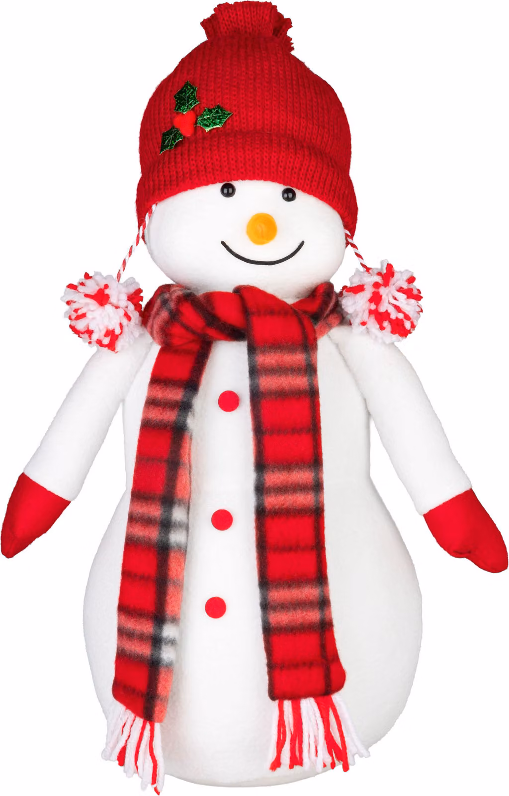 Decorazione MagicHome Natale, pupazzo di neve, tessuto, 23x18x50cm