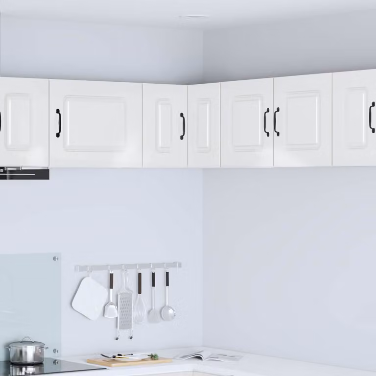 vidaXL Mobile Unità a muro Kalmar Bianco Lucido L: 57 cm, P: 57 cm, H: 40 cm