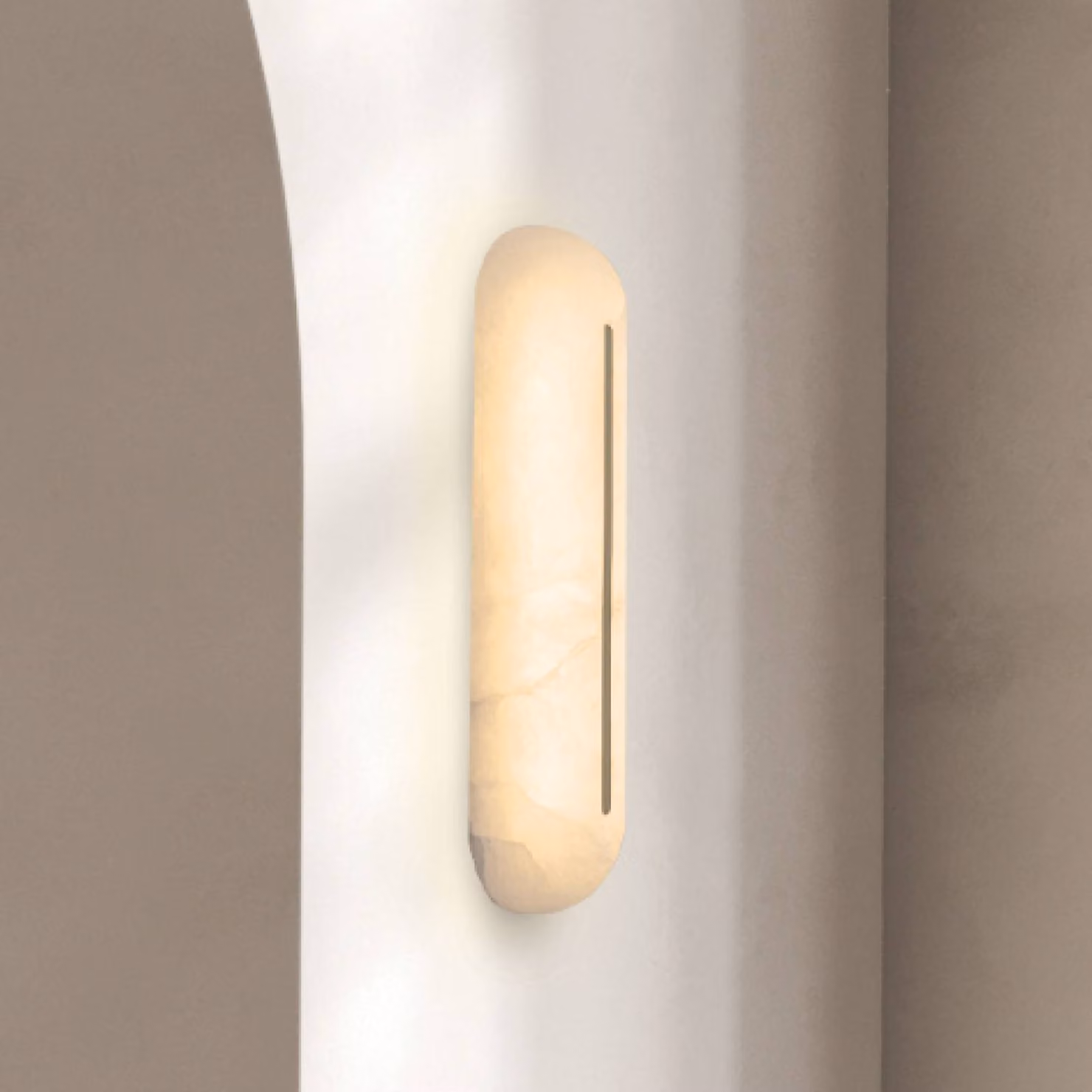 Zambelis Applique da parete 2546, dimmerabile, Bianco / Opale, Soggiorno / Sala da pranzo, Pietra, Applique