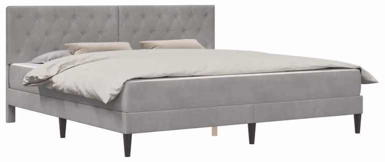 Struttura letto con materasso Grigio chiaro 180 x 200 cm