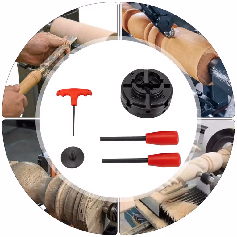 Mandrino per tornio, in acciaio 45#, diametro delle ganasce 100 mm, compatibile con torni M18 x 2.5 mm, autocentrante, adatto per lavorazioni in legno al tornio
