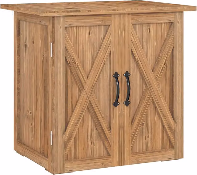 Casetta da Giardino Minimal in Legno di Abete Marrone L: 77 cm, P: 55 cm, H: 72 cm