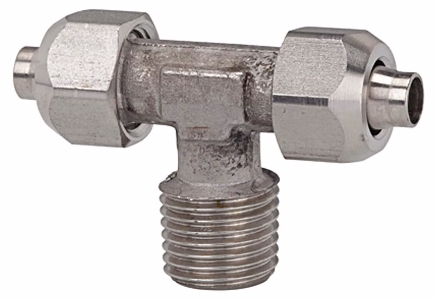 Raccordo a T Riegler, R 1/4 a., per tubo 10/8, ES 1.4404