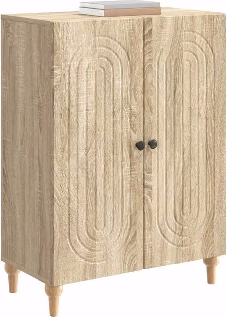 Credenza Buffet e Madia in Legno Ingegnerizzato Rovere Sonoma, L: 66 cm, P: 34,5 cm, H: 90 cm