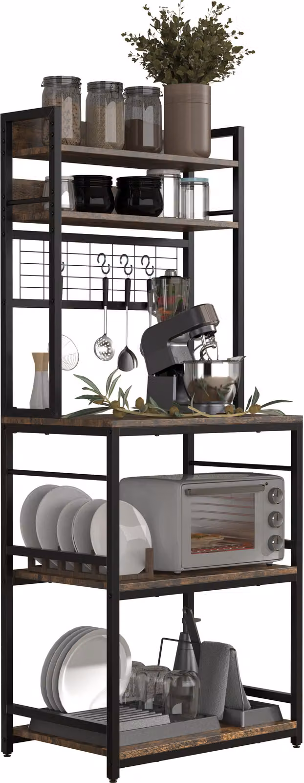 Scaffale da cucina | Dimensioni ca. H. 150 x W. 60 x D. 40 cm | spazio sufficiente | Scaffale | Mobili da cucina - Kolari