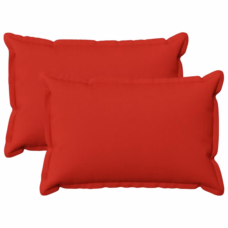 Set di 2 federe vidaXL HOUTEN rosse in poliestere, L 40 cm x P 60 cm