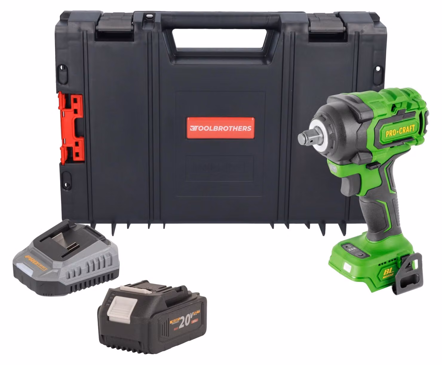 Avvitatore a percussione a batteria Procraft PWA18bb 20 V 550 Nm 1/2" Brushless Solo - senza batteria, senza caricabatteria