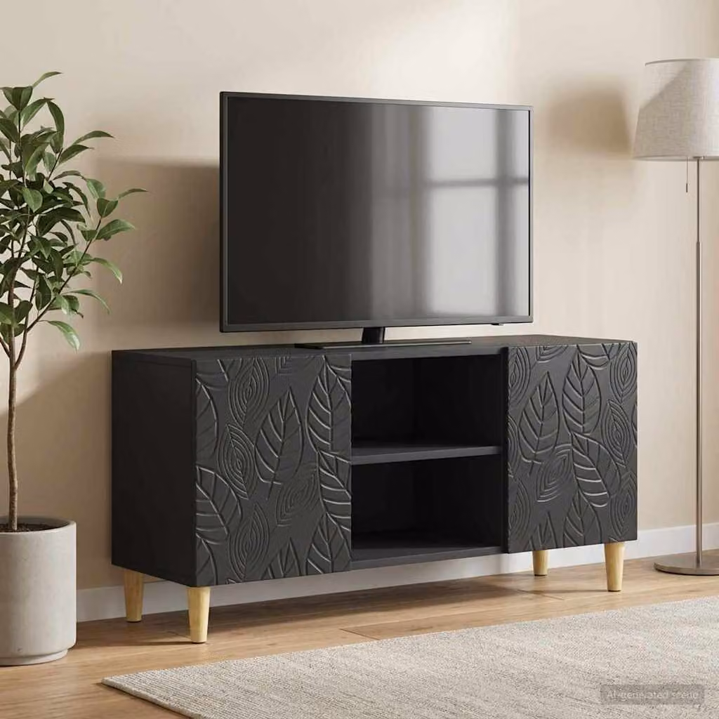 Mobile TV vidaXL Nero in legno ingegnerizzato L 102 cm x P 34,5 cm x H 50 cm