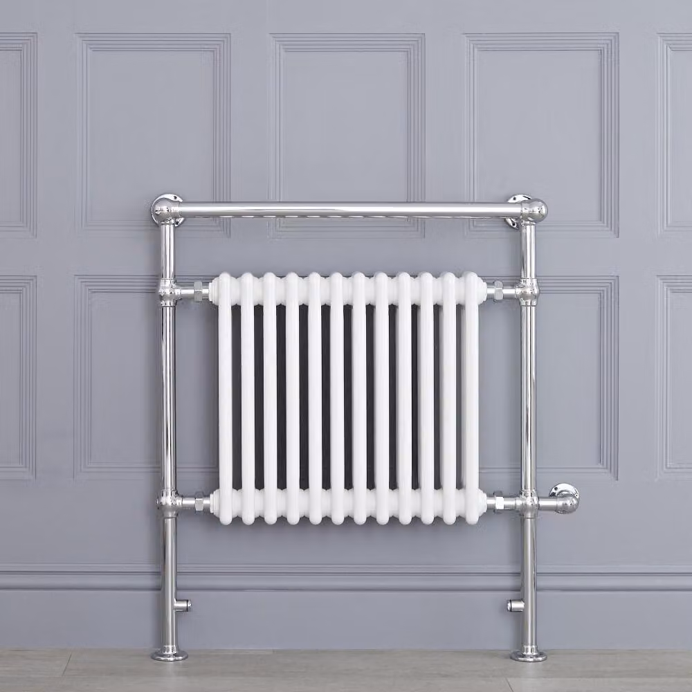 Scaldasalviette Elettrico Tradizionale - Termoarredo Bagno 800W - Colore Bianco - 930 x 790mm - Elizabeth