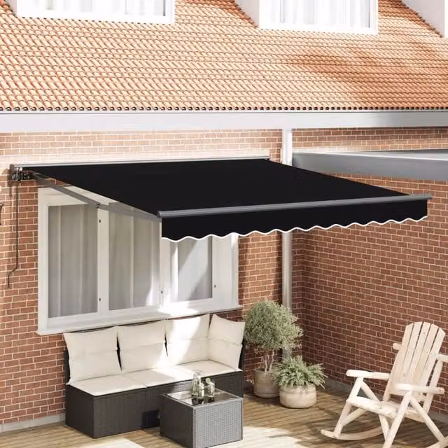 Struttura della tenda-Telaio per tenda da sole Nero 300 x 250 cm 896306