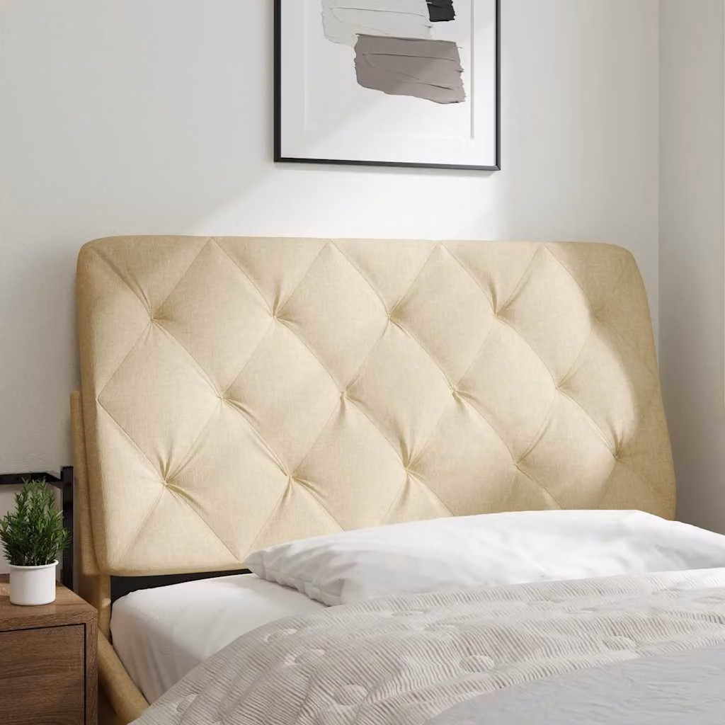 vidaXL Cuscino Testiera Crema 100 cm in Tessuto