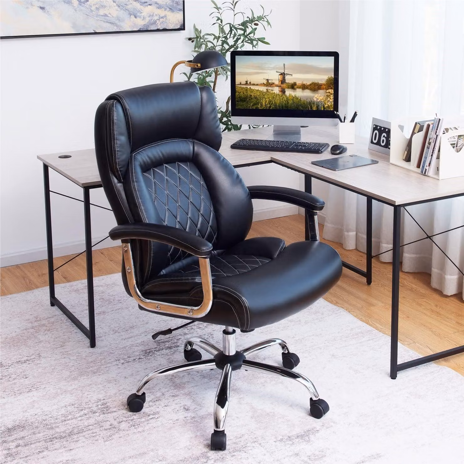 Sedia da ufficio - Sedia ergonomica - Sedia girevole - Sedia per computer - Sedia da ufficio - Portata massima: 225 kg