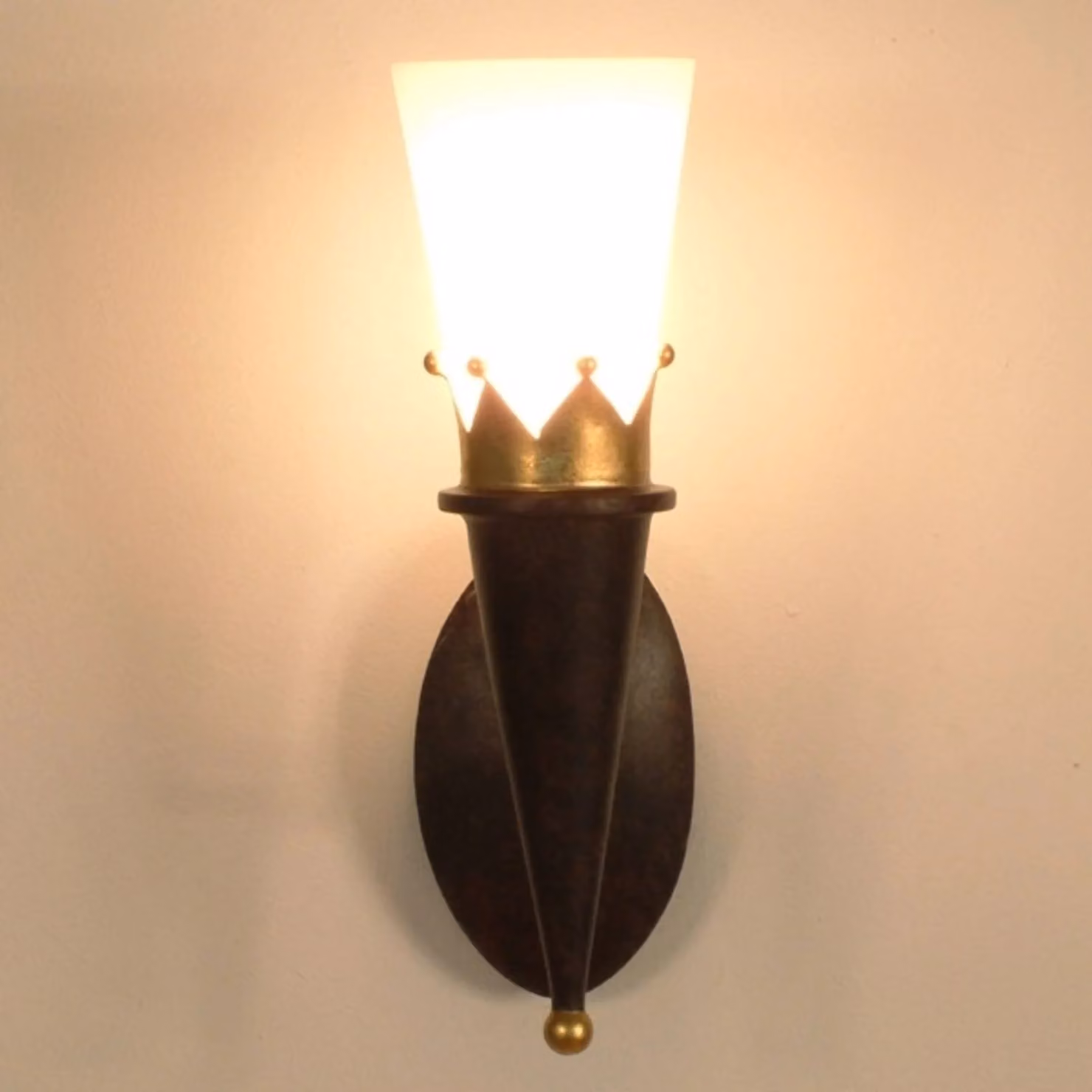 Holländer Applique cono torcia CORONA, dimmerabile, Soggiorno / Sala da pranzo, Metallo, Campagna / Rustiche, Applique