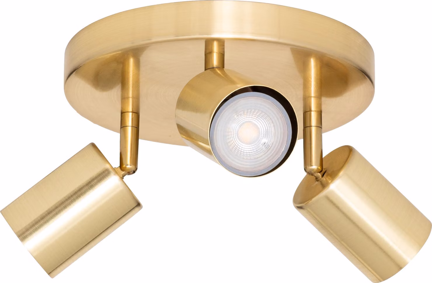 Lampade da soffitto VICO, paralumi in metallo, 3 punti, dorate