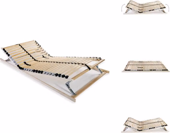vidaXL Rete a doghe con 28 doghe 7 zone 80 x 200 cm - Letti e strutture letto