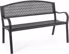 Panchina da giardino Yes Everyday LIZETTE a 2 posti in acciaio antracite con braccioli