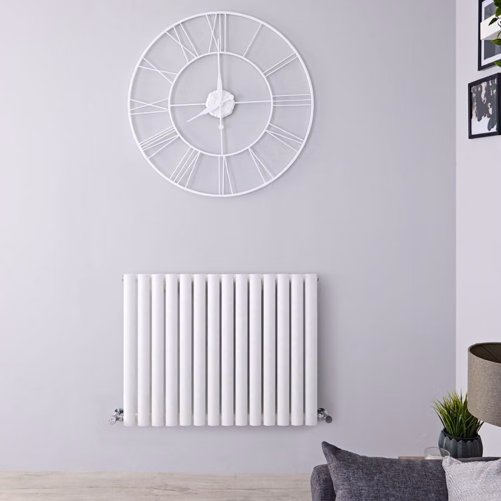 Radiatore Orizzontale Bianco 635x826mm 660W - Alta Resa - Design Moderno - Revive
