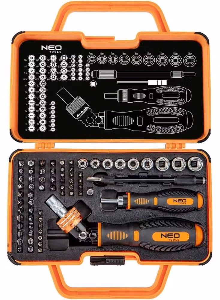 NEO TOOLS Inserti per cacciavite con impugnatura 69 pz.