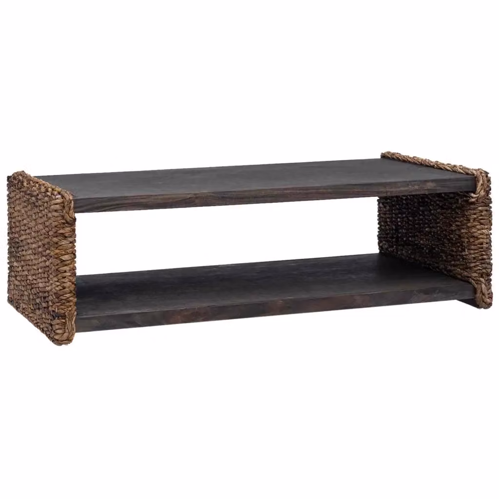 vidaXL Tavolino da salotto moderno in legno marrone L: 110 cm, P: 55 cm, H: 35 cm – 2