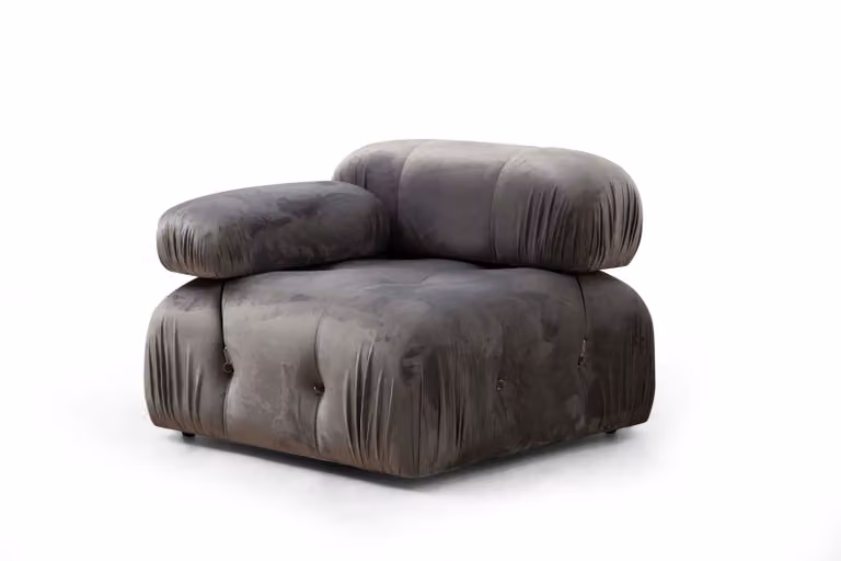 Hanah Home, Bubble- ARE1416, grigio, divano letto, struttura: Legno di faggio / truciolato