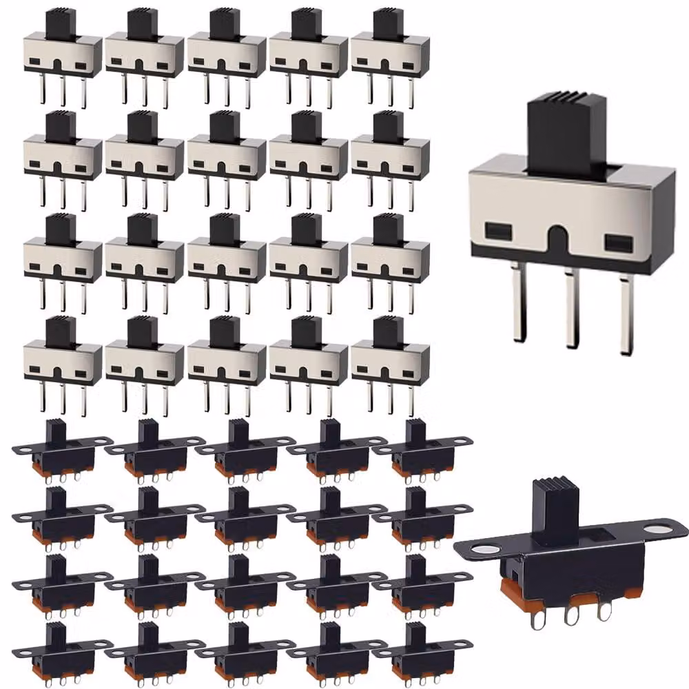 Interruttori a levetta, 40 pezzi, con specifiche 250V/3A e 50V/0,5A, con 3 pin e 2 posizioni