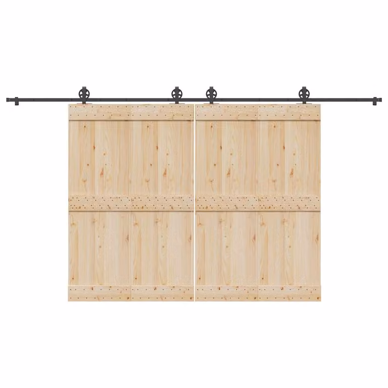 vidaXL Kit di Binari per Porte Scorrevoli in Acciaio Inox Nero Opaco