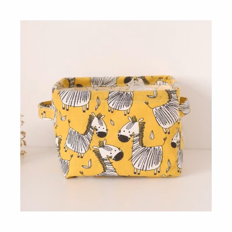 Organizzatore di giocattoli e biancheria, tela di cotone, larghezza 16 cm x altezza 20 cm x profondità 13 cm