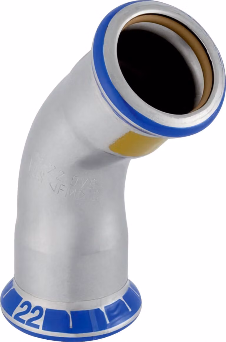 Geberit 34195 Mapress gomito in acciaio inox 45Gr d54