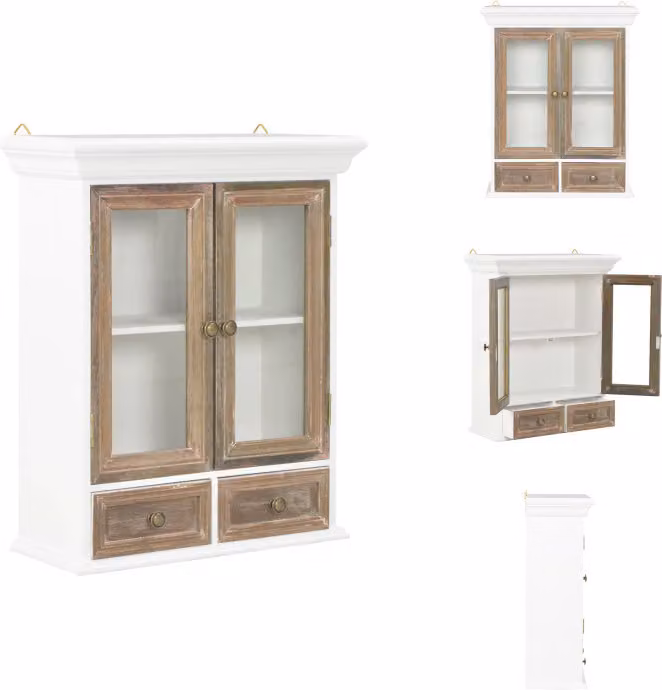 vidaXL Armadio a muro bianco 49x22x59 cm in legno - Armadi da cucina