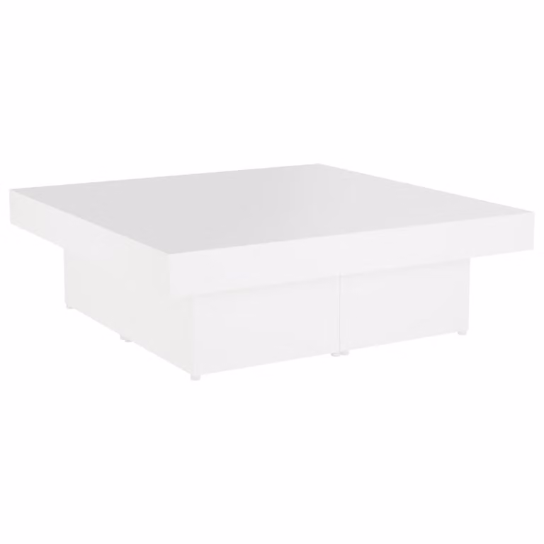Tavolino da Salotto Bianco 90x90x28 cm in Legno Multistrato