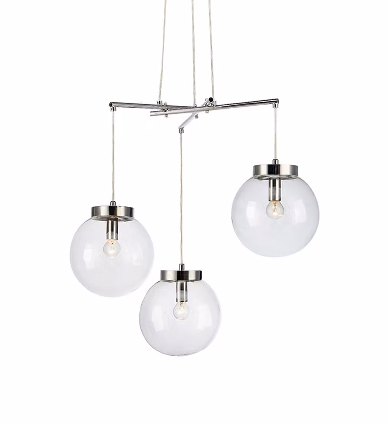 SIZILIEN sospensione cromata 3 lampade