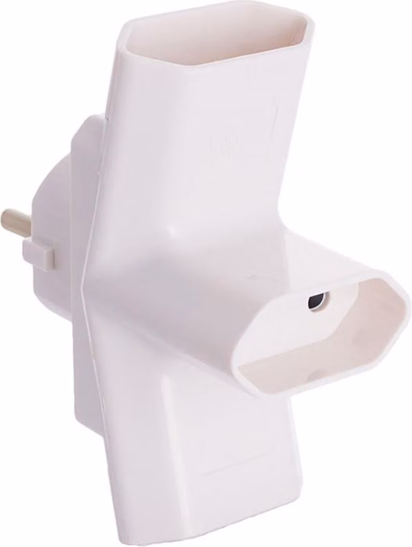 Spina 3 prese Bipolare 16A 250V 4mm Bianco - Solera 15097