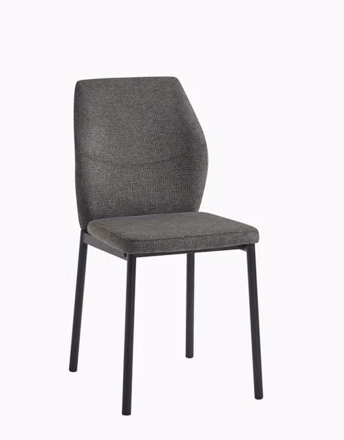 Set di 4 Sedie Anya In Tessuto Grigio Scuro Dimensione 56x42x88,5 Cm