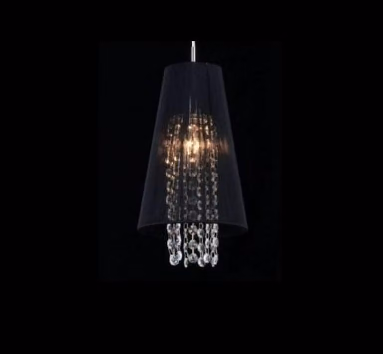 Lampada da soffitto in stile Art Nouveau della Casa Padrino, realizzata in metallo e cristallo, finitura nickel, dimensioni 17 x altezza 100 cm, elegante
