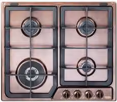 Piano cottura a gas da incasso DeLonghi Country Rof 46 Pro Bronze 60 cm
