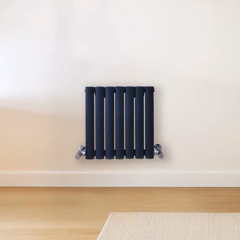 Radiatore di Design Orizzontale Blu (Regal Blu) - 400mm x 413mm - Pannello Doppio  - Revive