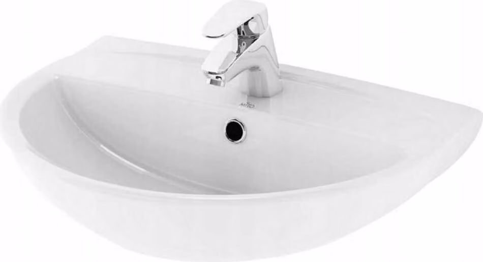 Lavabo sospeso in Vetroceramica 50x38,4cm semicircolare per bagno