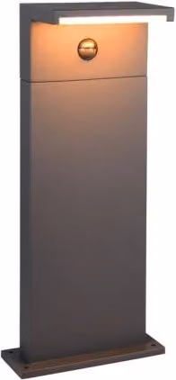 Paletto da giardino LED nero 50 cm CCT PIR Trio RAVI