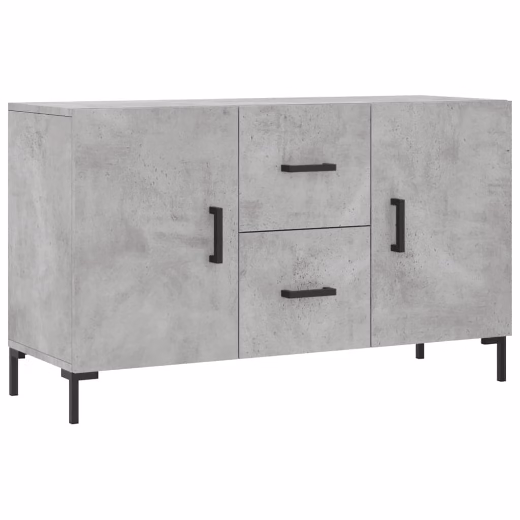 Credenza Grigio Cemento 100x36x60 cm in Legno Multistrato
