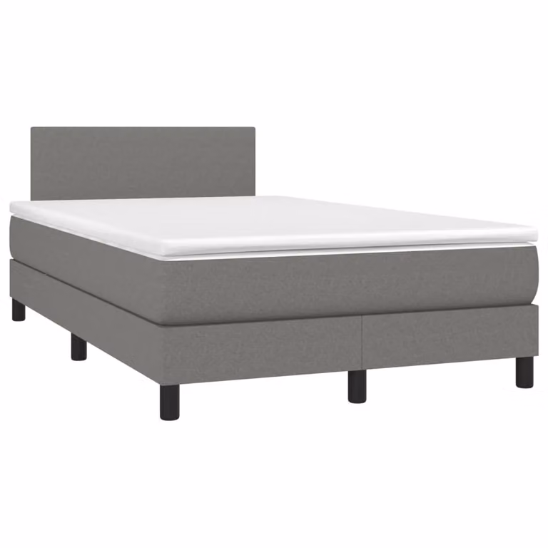 Maison Exclusive - Letto a Molle Materasso e LED Grigio Scuro 120x190cm in Tessuto