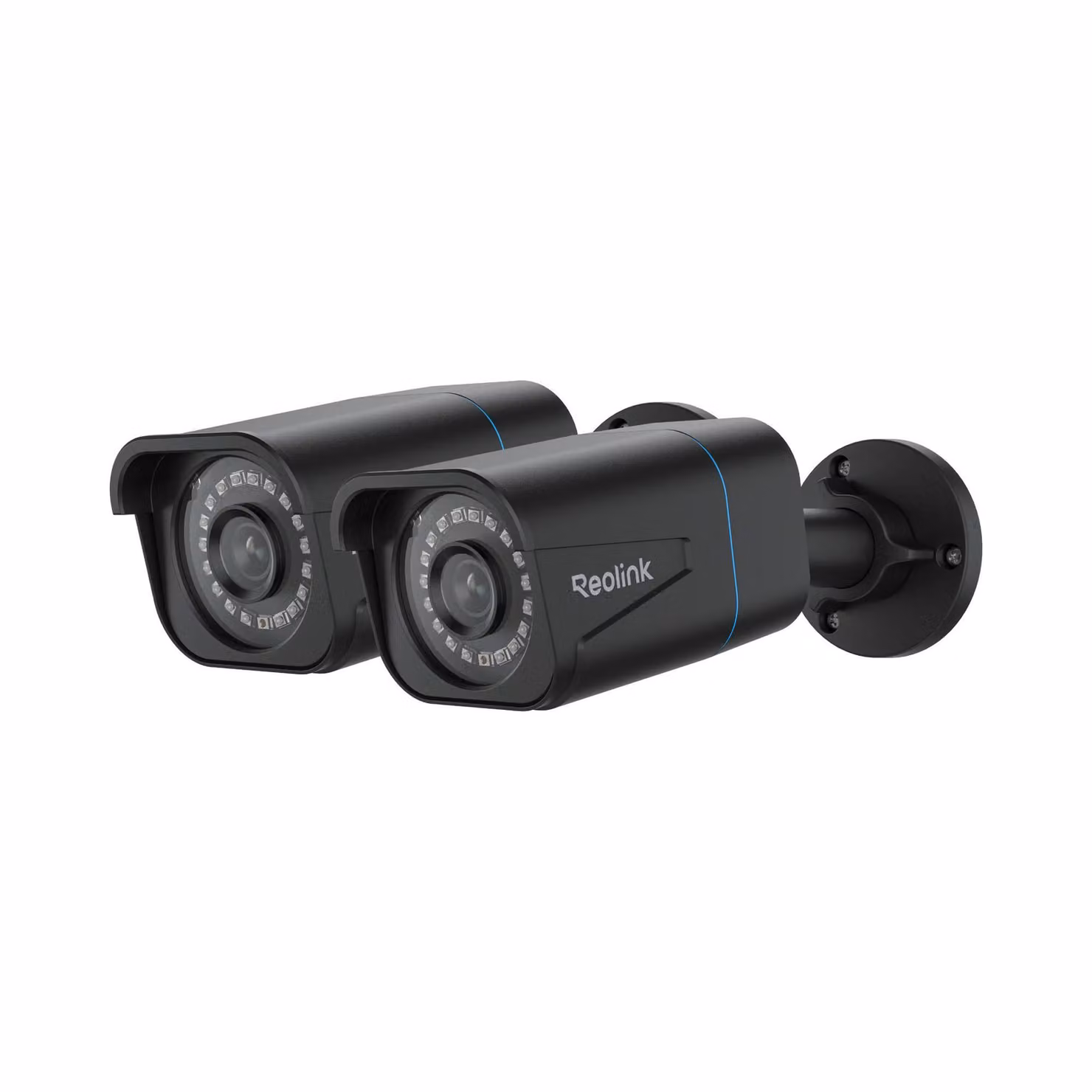 Reolink RLC-810A, telecamera di sorveglianza per esterni 4K 8MP PoE, rilevamento persone/veicoli/animali, registrazione audio, visione notturna, IP66, time lapse, nero, confezione da 2 pz