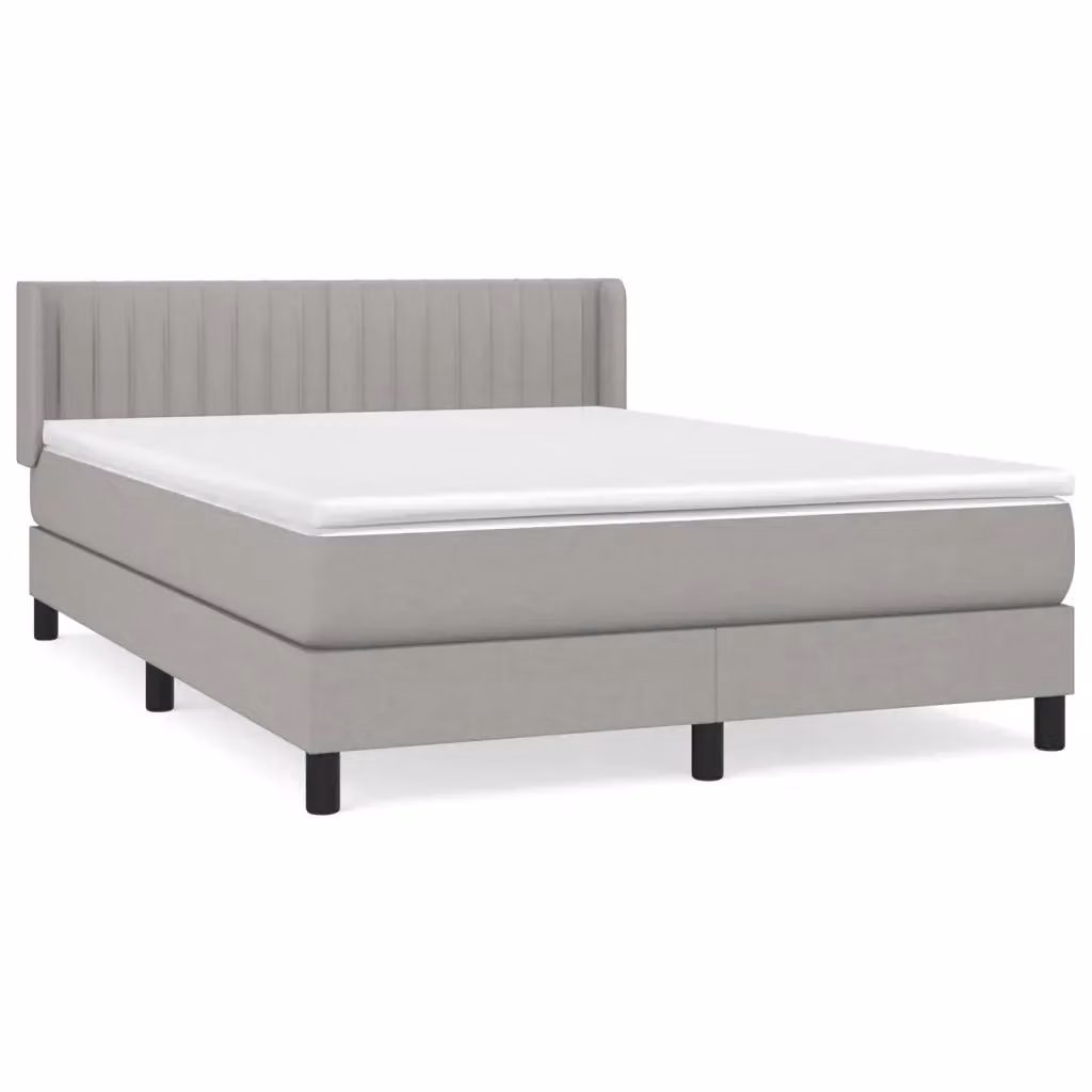 Letto Ibrido vidaXL con Materasso e Struttura in Tessuto Grigio e Bianco L/P/H: 203 x 147 x 88 cm – 2