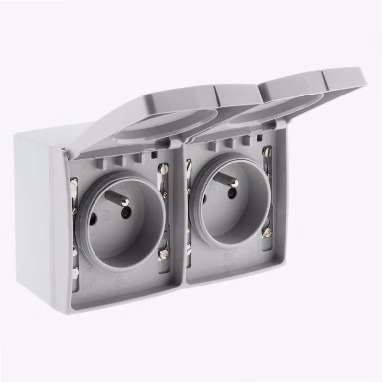 OROK Presa doppia impermeabile - 2P + E 16 A - IP55