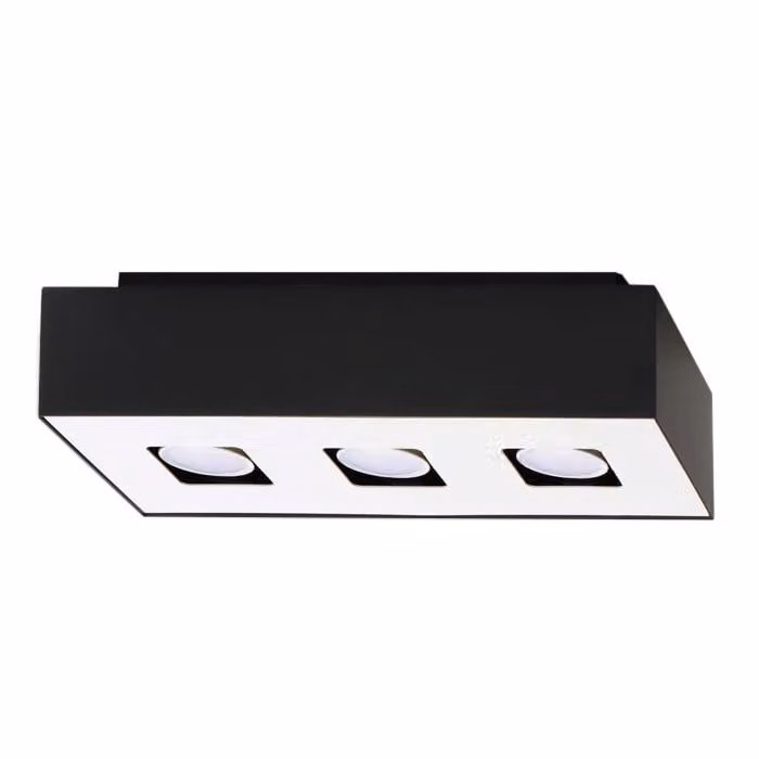Lampada da soffitto MONO 3 nero 3xGU10 10W acciaio 11x14x34cm Sollux Lighting