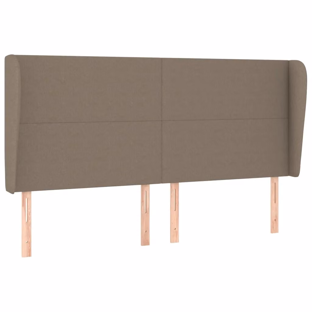 Testiera ad orecchio vidaXL in tessuto beige e grigio L: 203 cm, P: 23 cm, H: 118/128 cm – 2